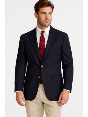 POLO RALPH LAUREN jacket blazer sport coat blue 38S preppy ivy league classic